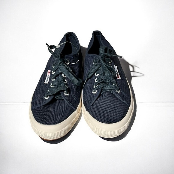 🌻NEW NWOT SUPERGA 2750 Cotu Navy Classic Sneakers | Size 39.5 or US 8.5 - Picture 8 of 12